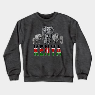 Africa's Big 5 Animals for Kenyans Crewneck Sweatshirt